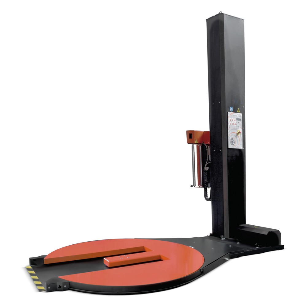 Palettenwickler HSD VOLTA-T ''FM'', offener Drehteller Ø 1.650 mm, Wickelhöhe 3.000 mm, Beschickungswinkel 90°