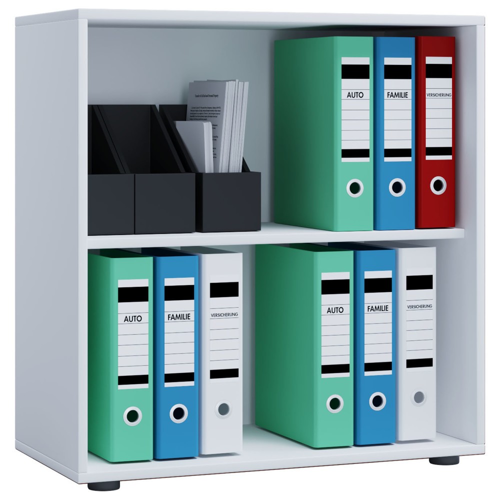 VCM Büroregal Lona, 2 Fächer, HxBxT 740 x 700 x 400 mm, weiss