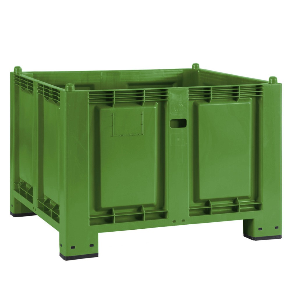 Grossbehälter aus Polypropylen, 550 Liter, mit Füssen, grün