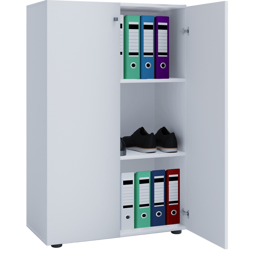 VCM Büroschrank Lona, 3 Fächer, HxBxT 1.050 x 700 x 400 mm, weiss