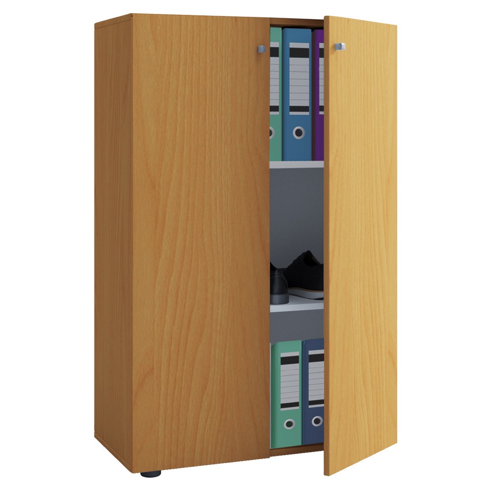VCM Büroschrank Lona, 3 Fächer, HxBxT 1.050 x 700 x 400 mm, Buche