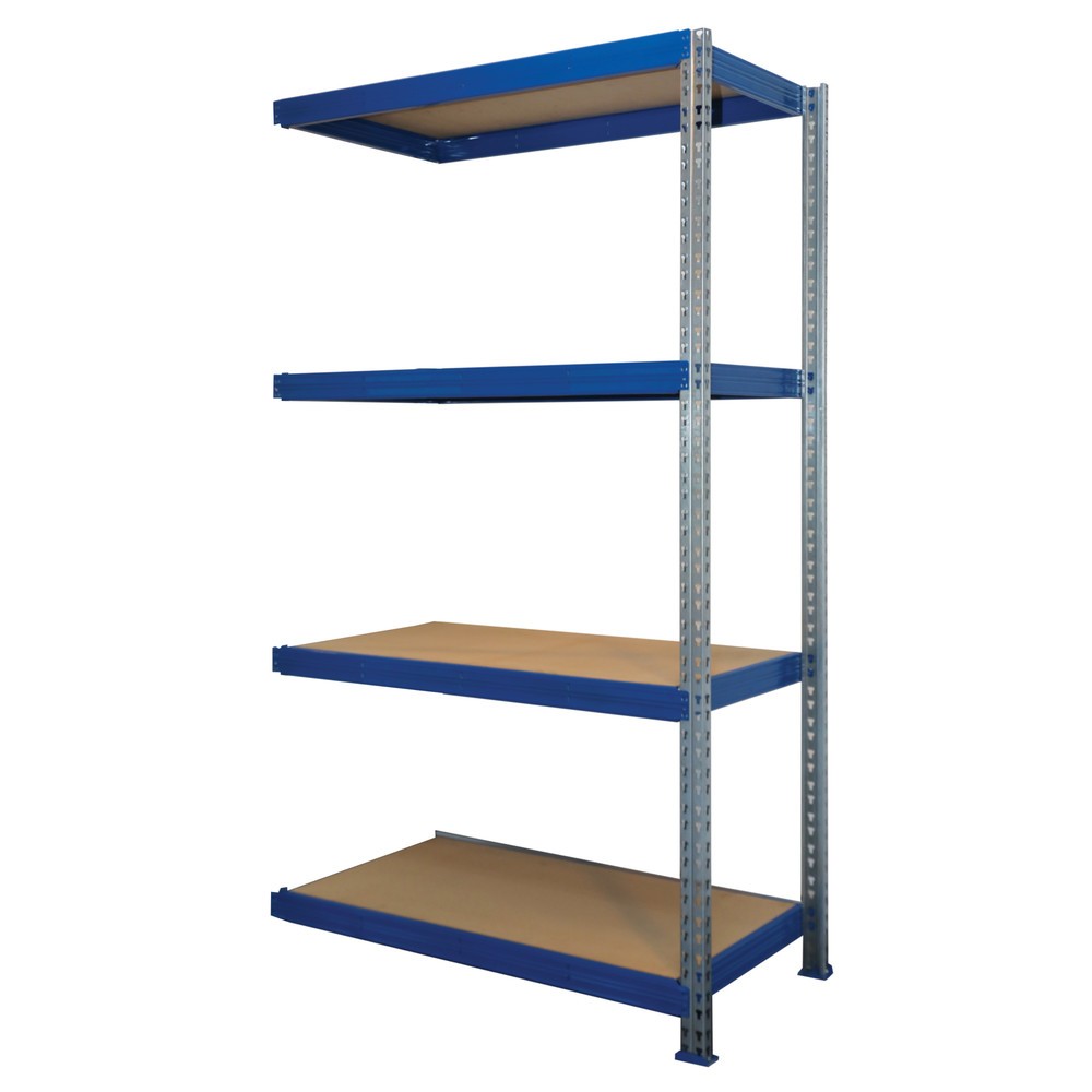 Weitspann-Schwerlastregal, Anbaufeld, Fachlast 600 kg, blau, HxBxT 2.000 x 1.600 x 800 mm
