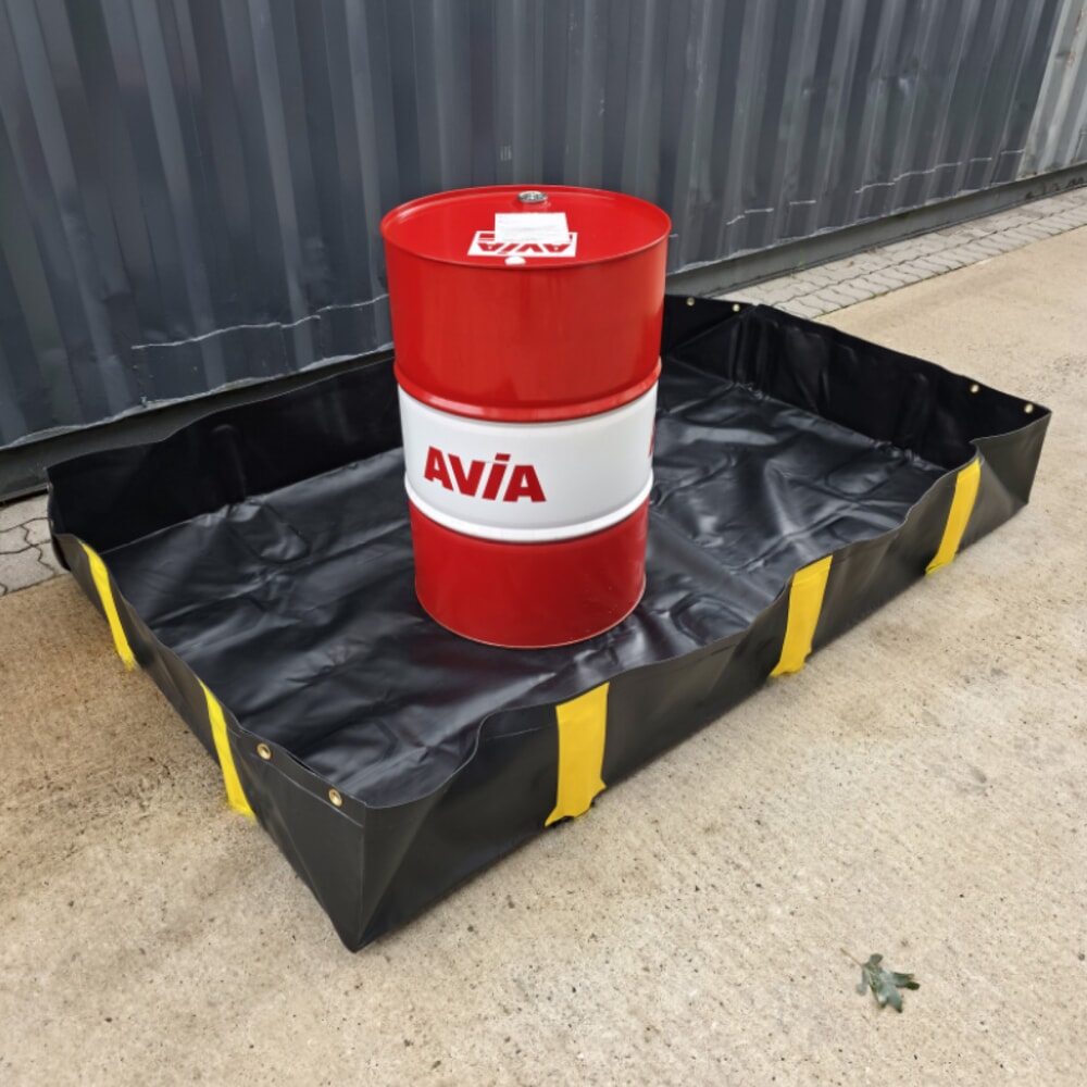 Steinbock® Faltbare Auffangwanne Ultra aus PVC, HxBxT 305 x 1.200 x 1.800 mm, Auffangvolumen 662 l