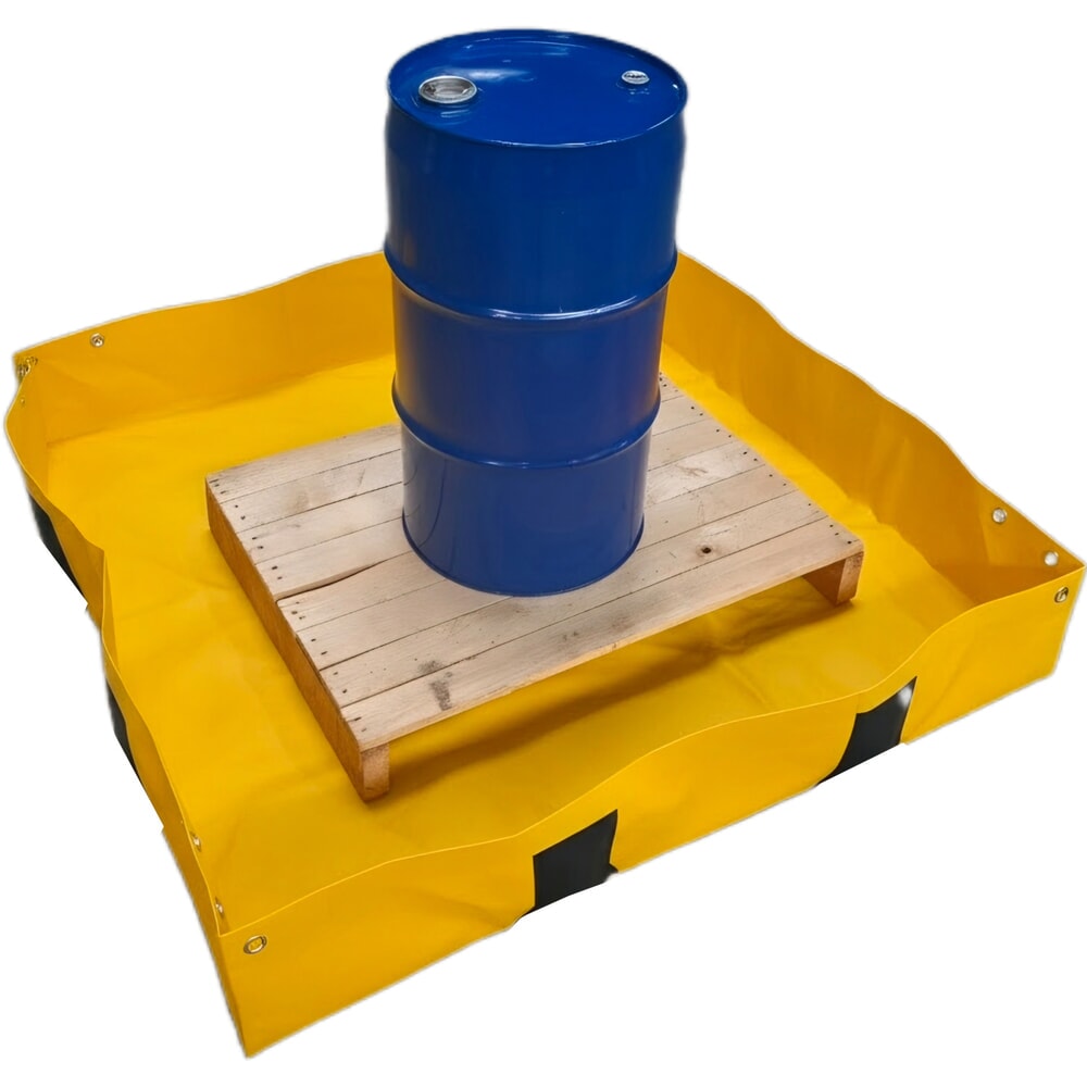 Steinbock® Faltbare Auffangwanne Light aus PVC, HxBxT 203 x 1.200 x 1.200 mm, Auffangvolumen 299 l