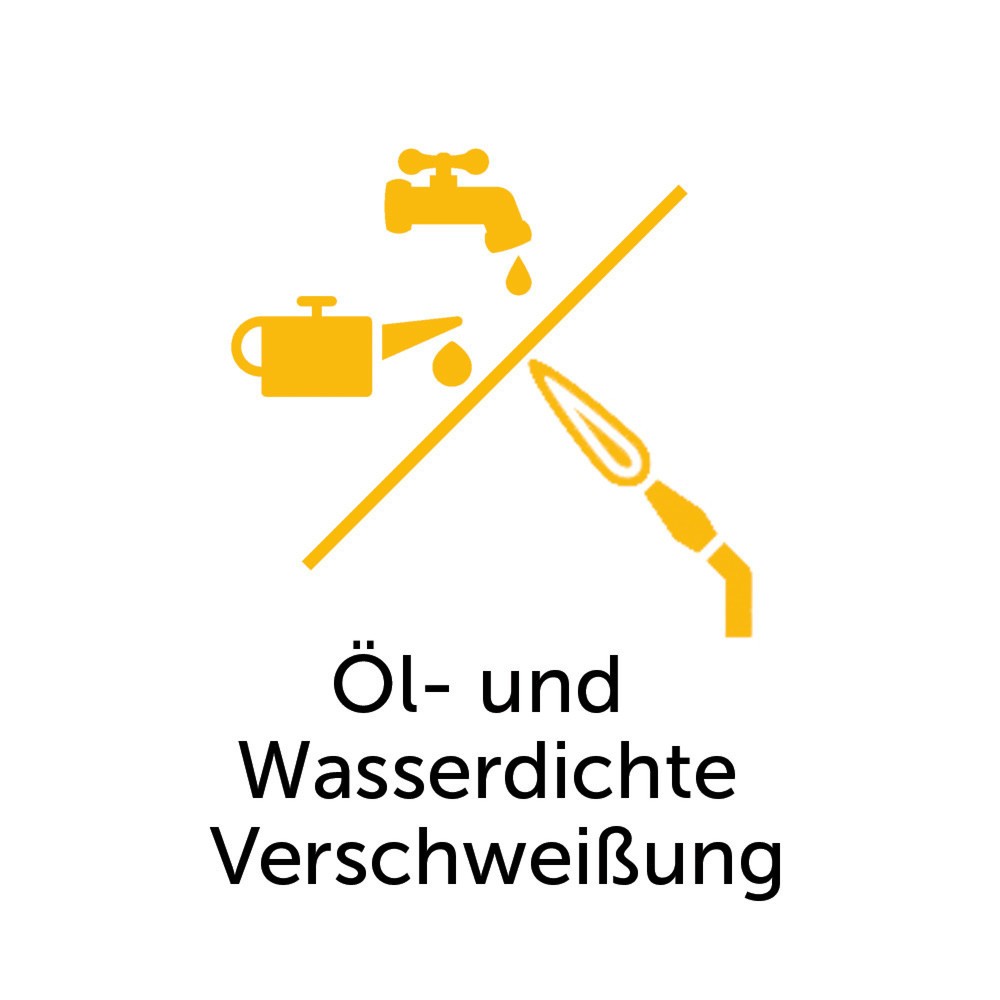 Öl- und wasserdichte Verschweissung für Bauer® Stapelbare Kippbehälter, Volumen 0,3 0,9 m³