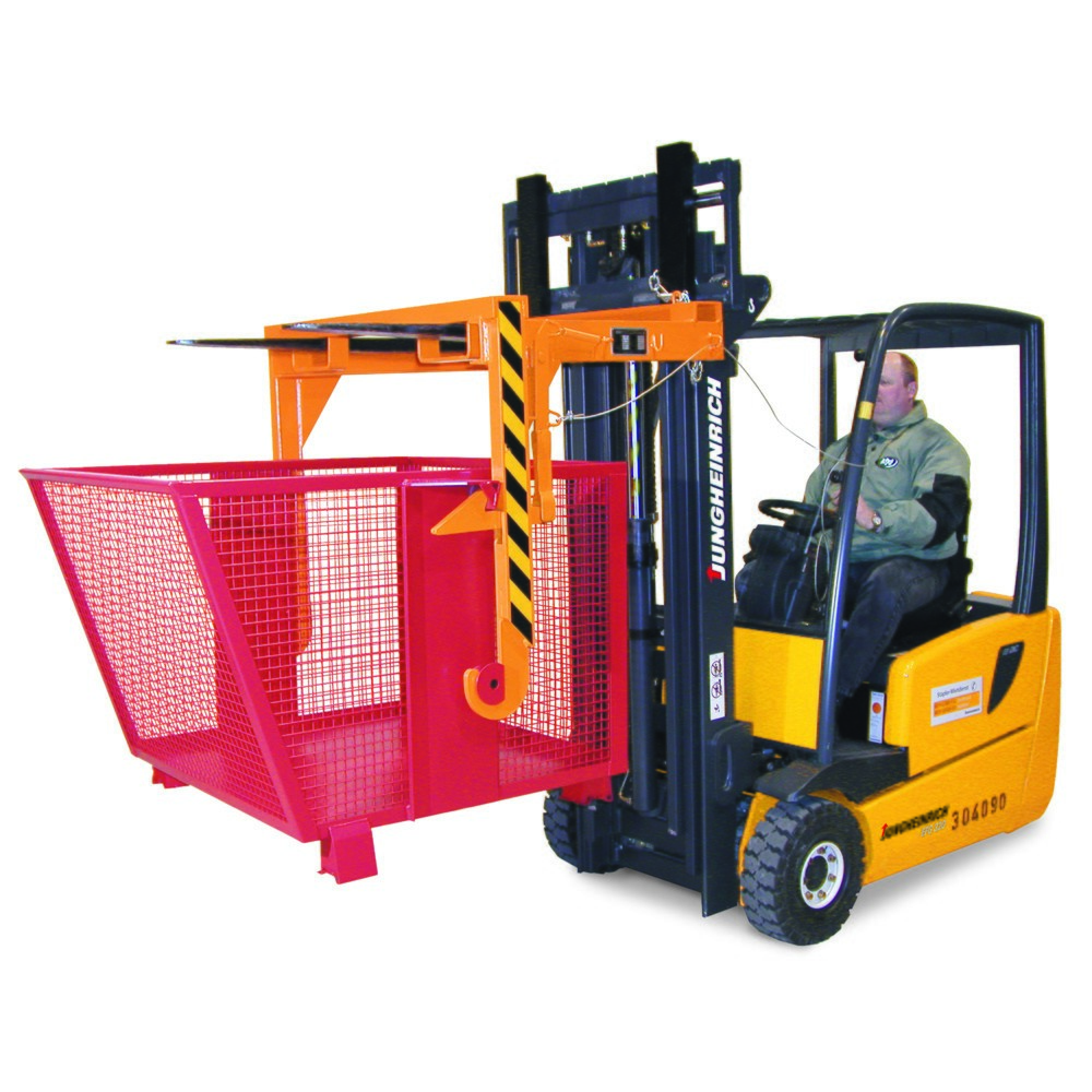 Bauer® Kippbehälter mit Gitterwänden, verzinkt, TK 500 kg, Volumen 0,9 m³