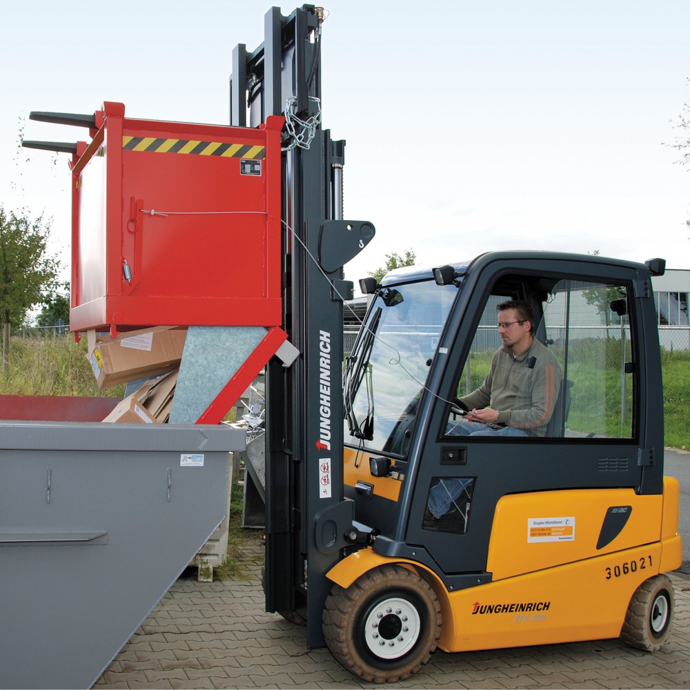 Zentrierwände für Bauer® Klappbodenbehälter, 3-fach stapelbar, verzinkt, Volumen 1,0 2,0 m³