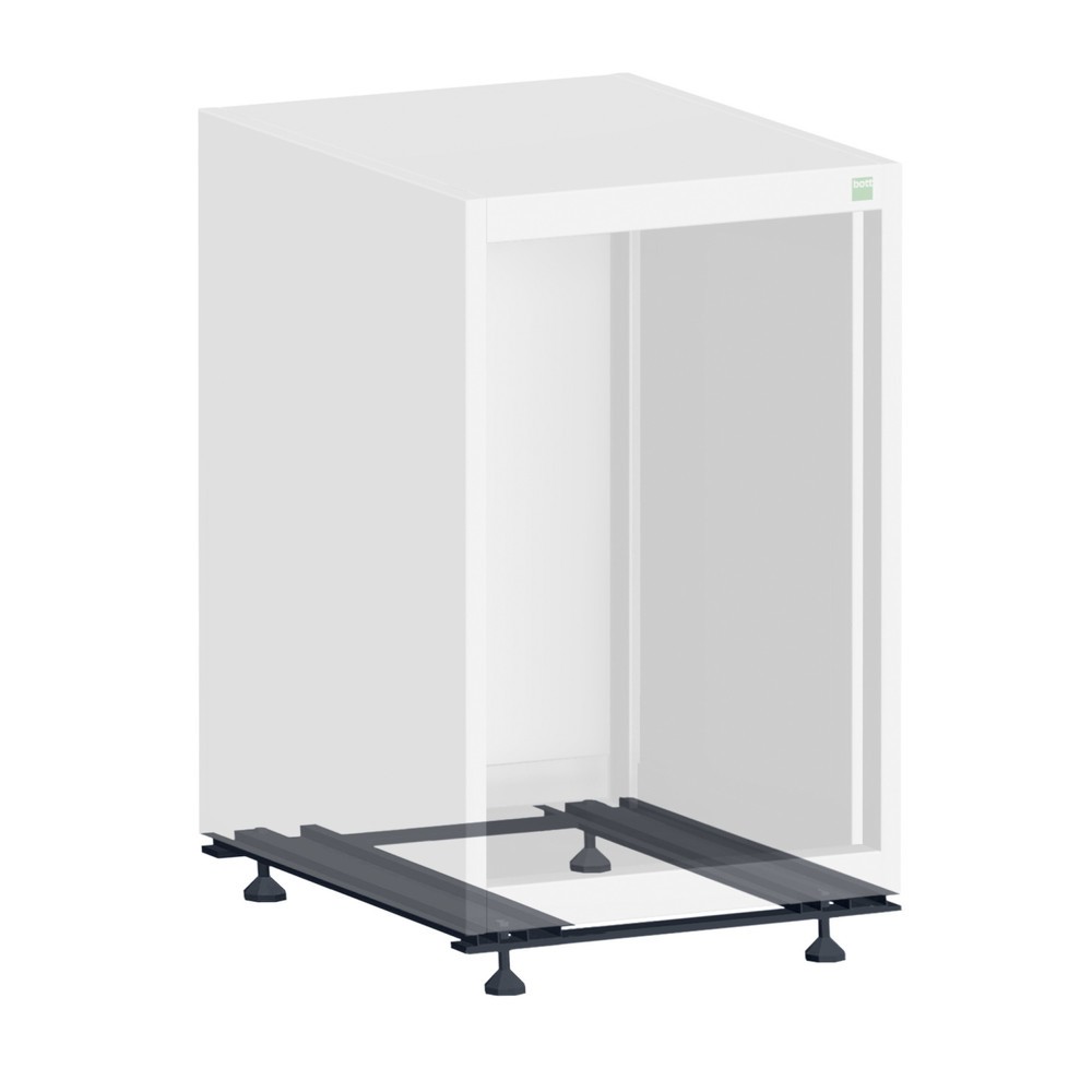 Sockel mit Niveauausgleich für bott cubio Schubladenschrank, B×T 1.050 × 650 mm