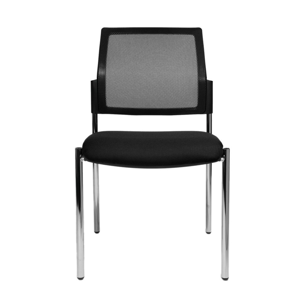 Topstar® Besucherstuhl BtoB 10 mit Netz-Rückenlehne + 4 Fuß Gestell, schwarz