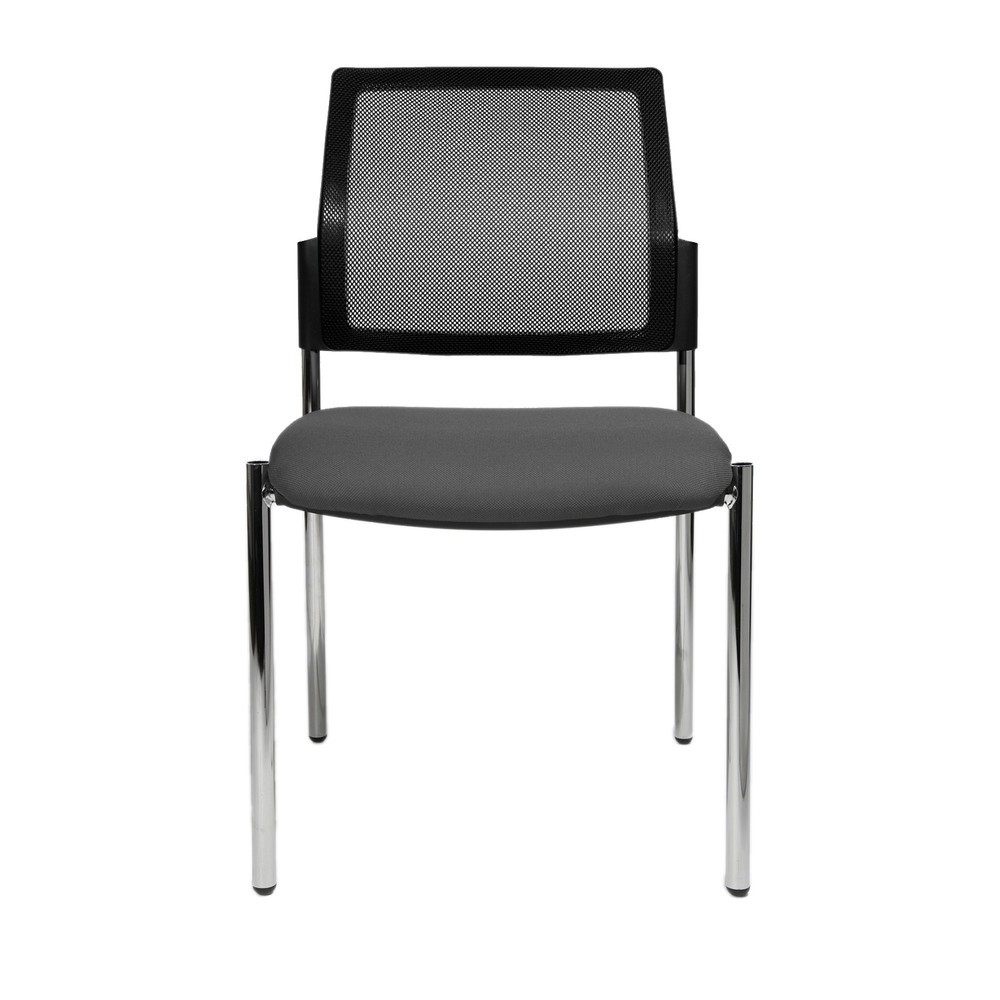 Topstar® Besucherstuhl BtoB 10 mit Netz-Rückenlehne + 4 Fuss Gestell, anthrazit