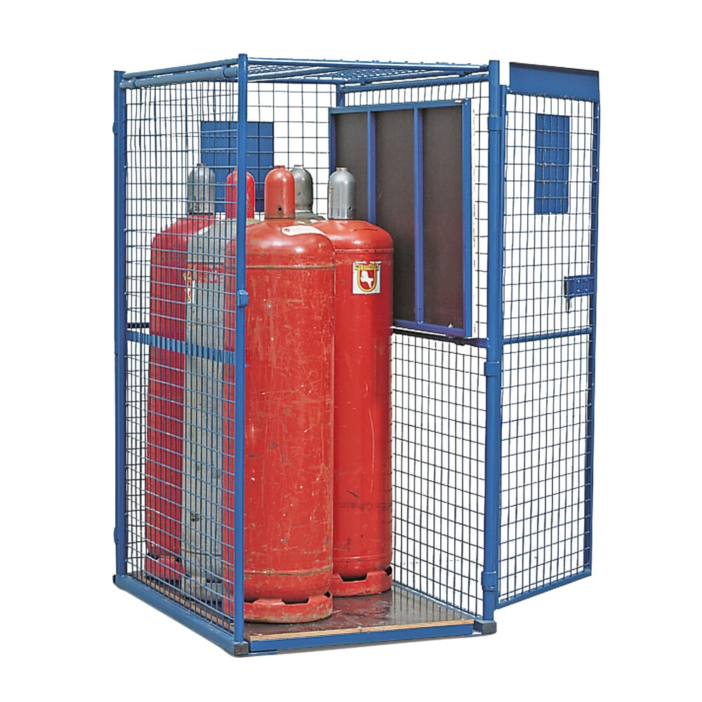 Gasflaschen-Gitterschrank, 1-türig, HxBxT 1.670 x 790 x 1.180 mm