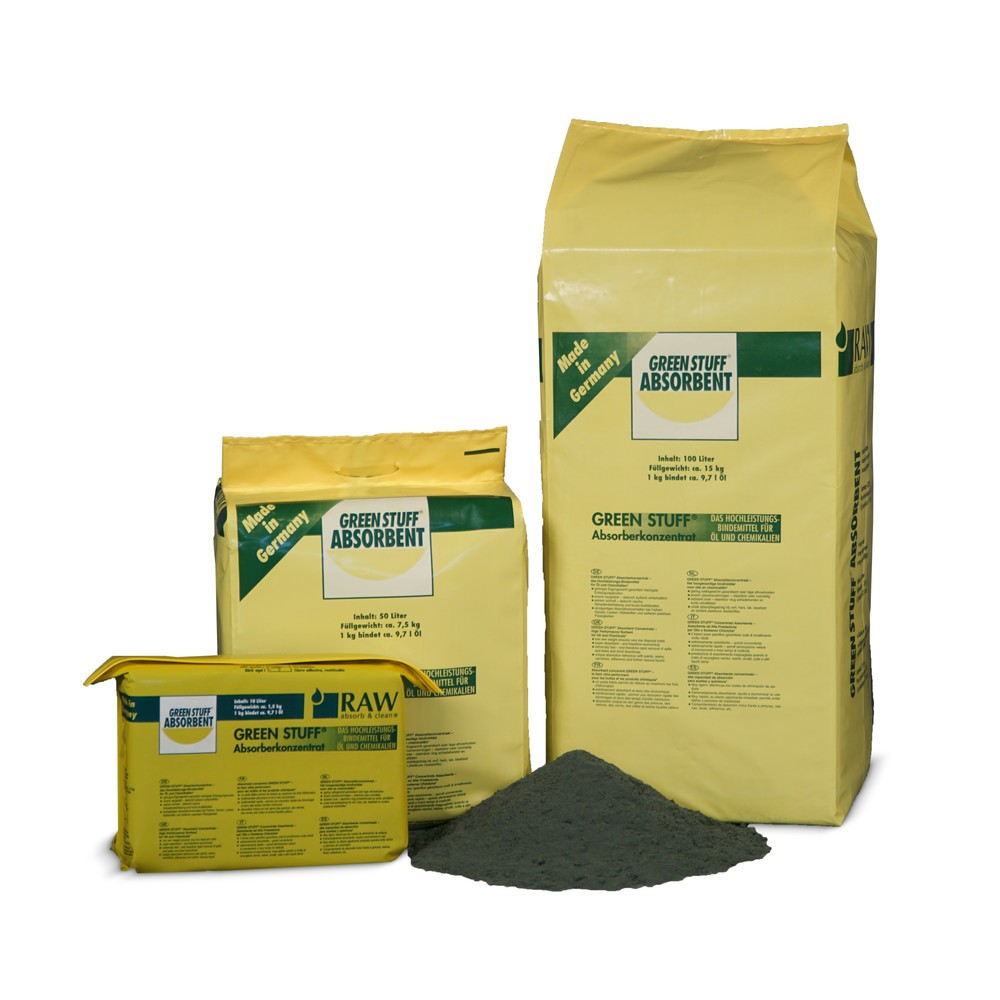 Öl- und Chemikalien-Bindemittel Green Stuff®, Absorberkonzentrat, 100 Liter, 2 Stk/VE