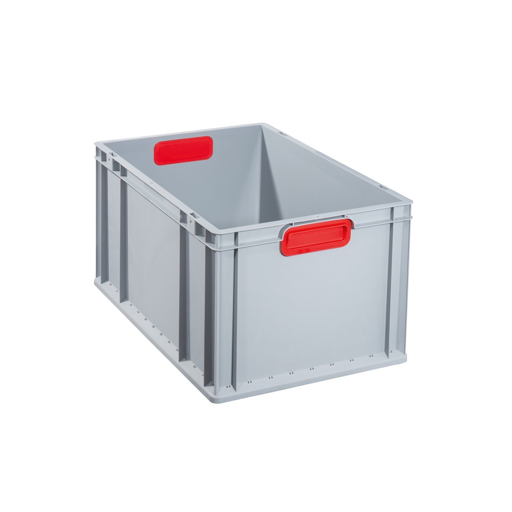 Allit Eurobox, mit roten Griffmulden, HxBxT 320 x 600 x 400 mm, 65 Liter
