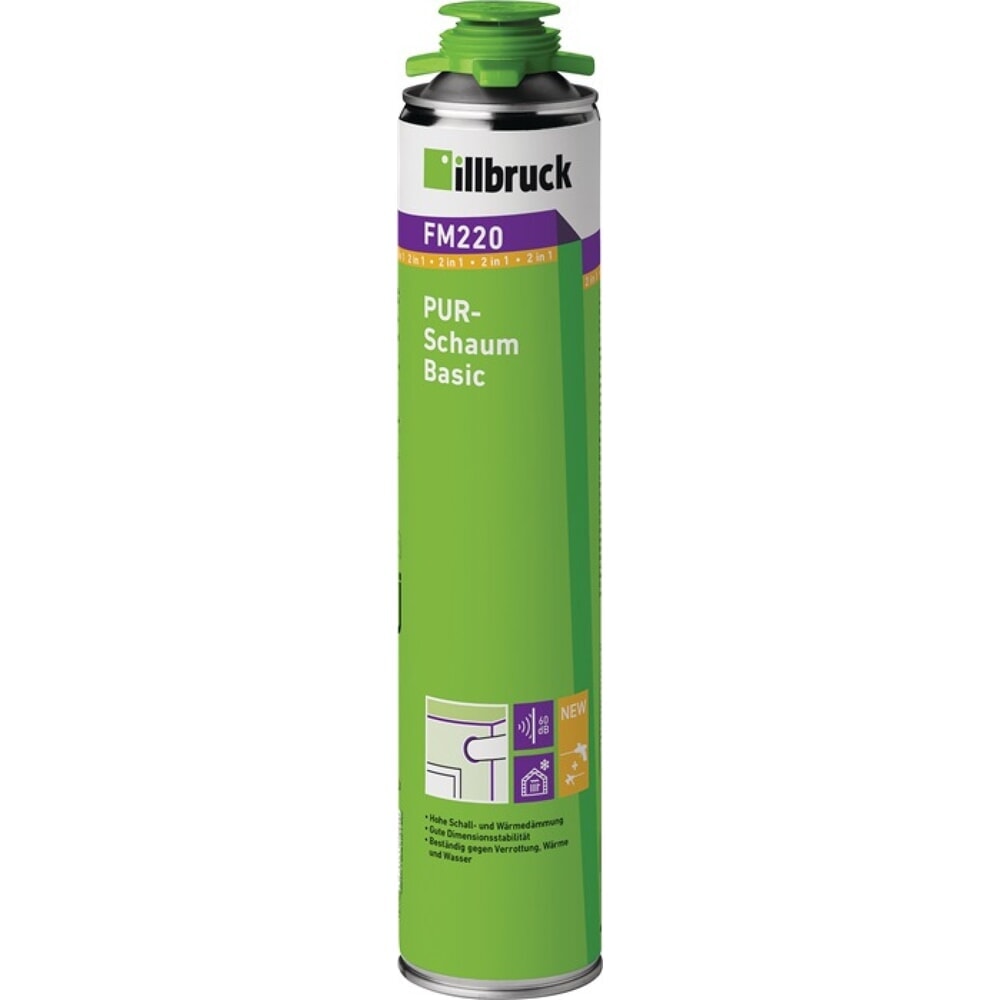 ILLBRUCK 1K-PUR-Schaum FM220 750 ml B2 gelb m.Einw.-Handsch.Dose