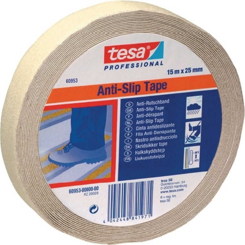 TESA Anti-Rutsch-Klebeband 60953 hellbeige, phosphorisierend L.15 m, B.25mm Rl