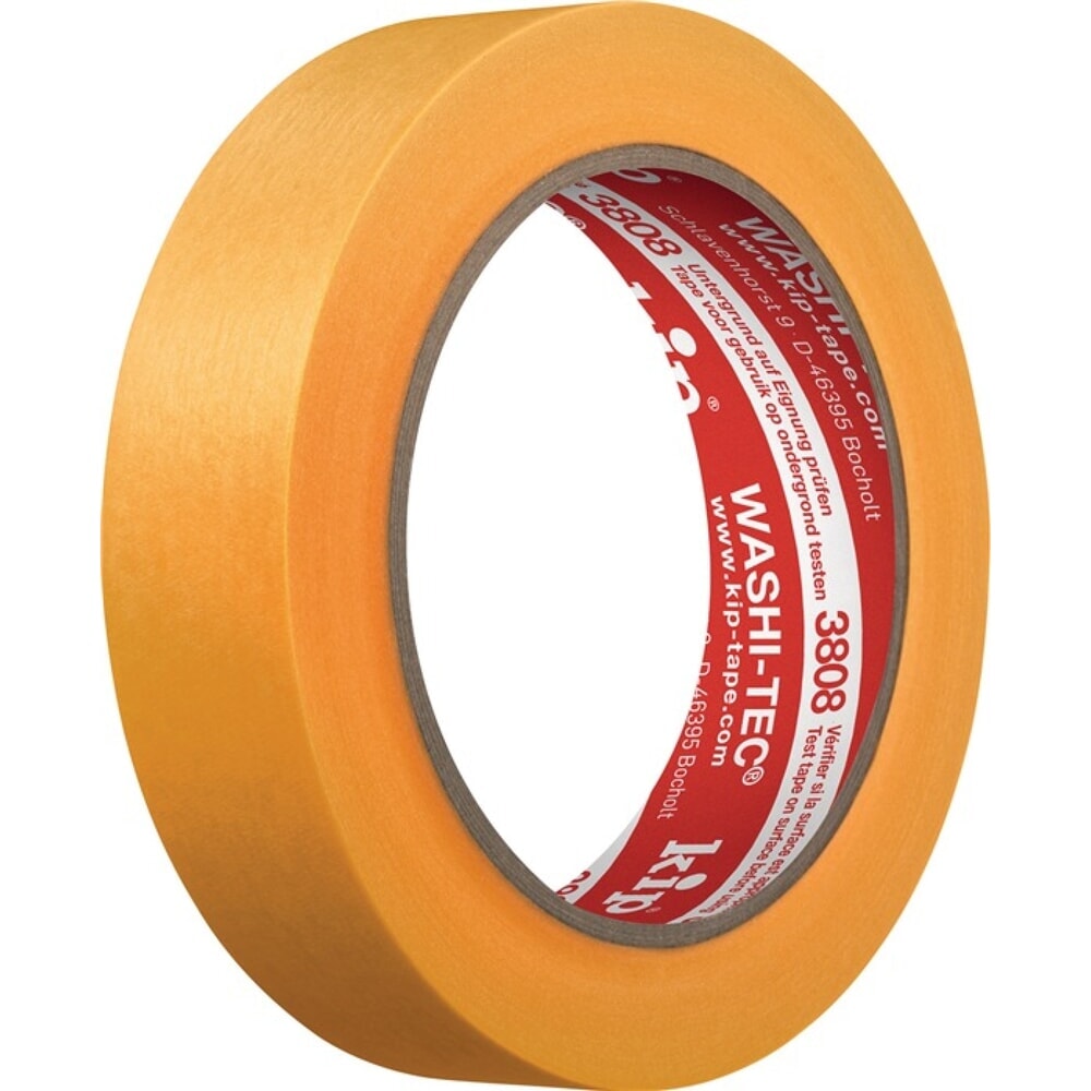 KIP Abdeckband 3808 WASHI-TEC® Premium glatt gelb L.50m B.36mm Rl