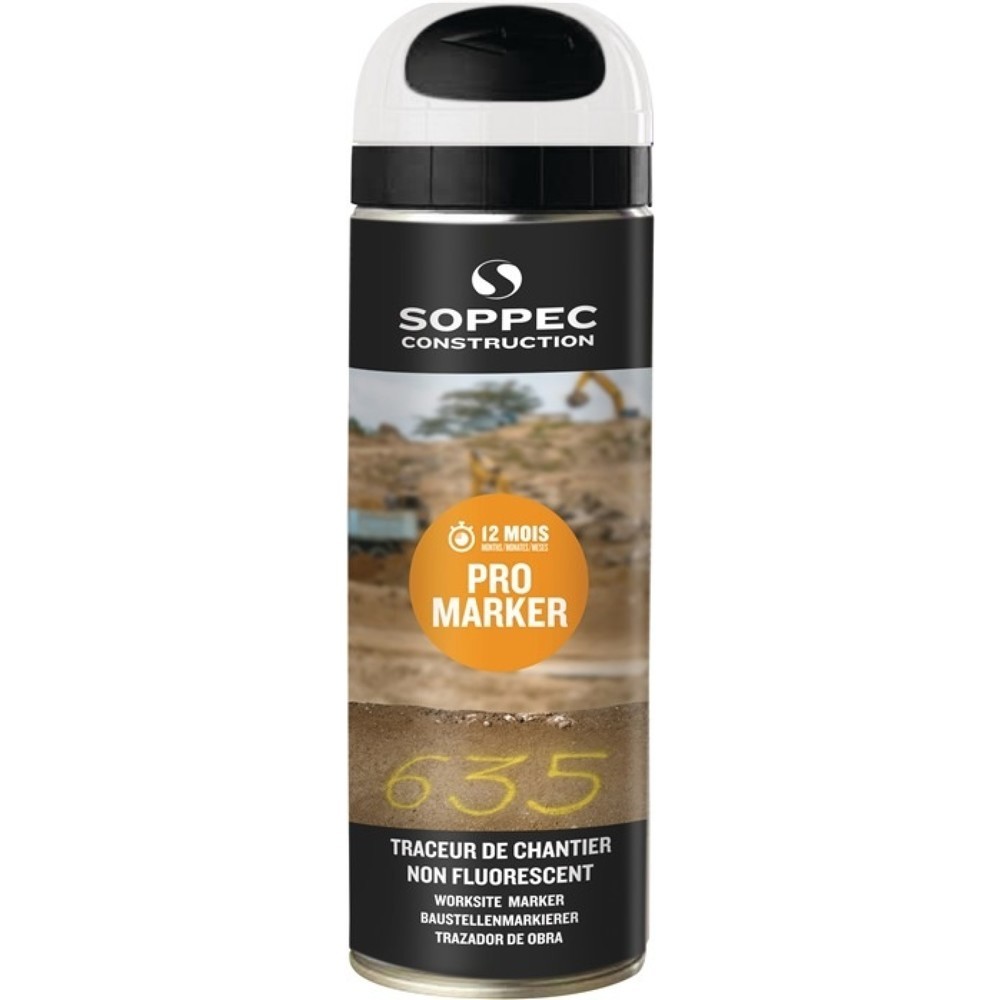 SOPPEC Baustellenmarkierspray Pro Marker weiss 500 ml Spraydose