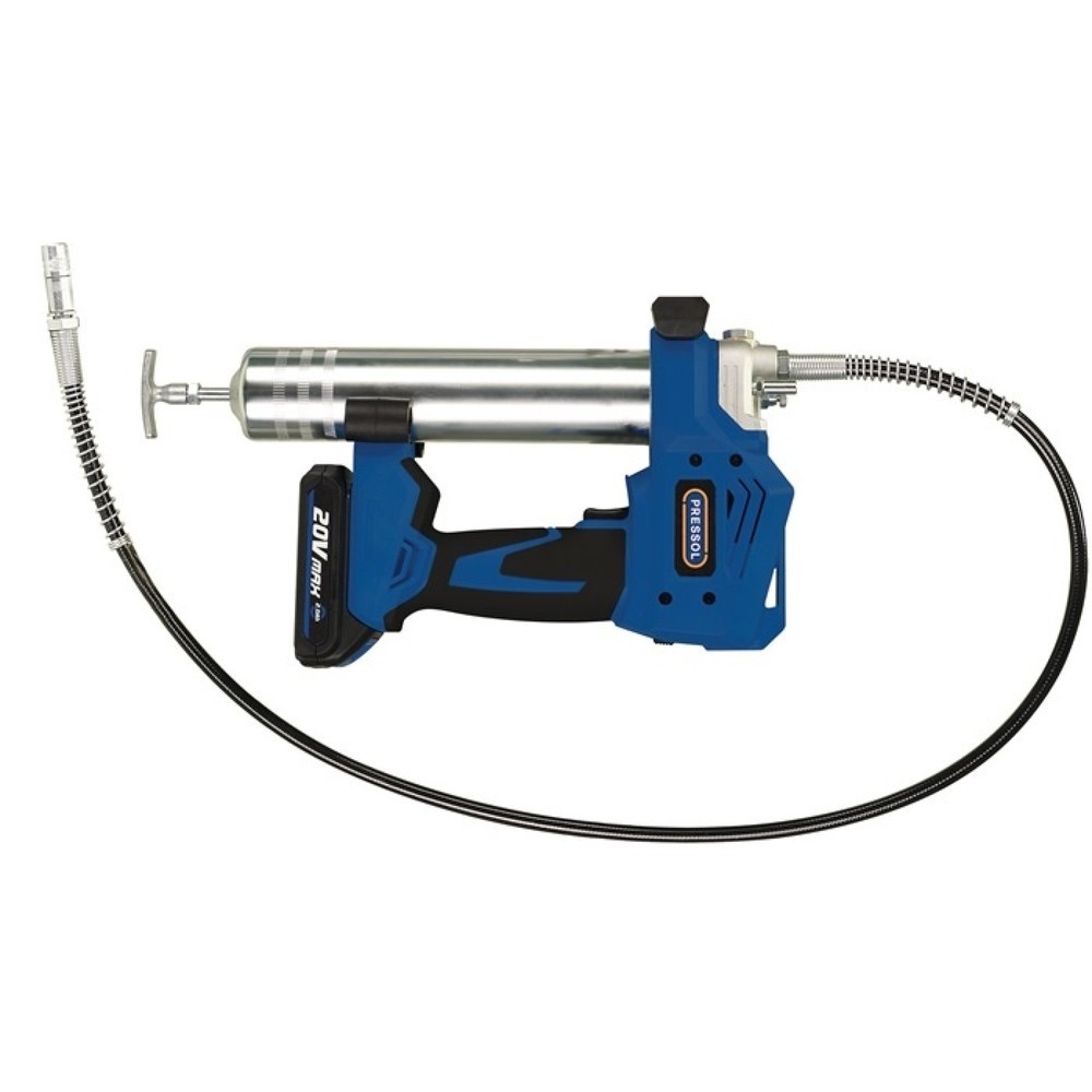PRESSOL Akkufettpresse PROFESSIONAL 20 V20 Ah f400g Fettkart DIN 1284 odloses Fett