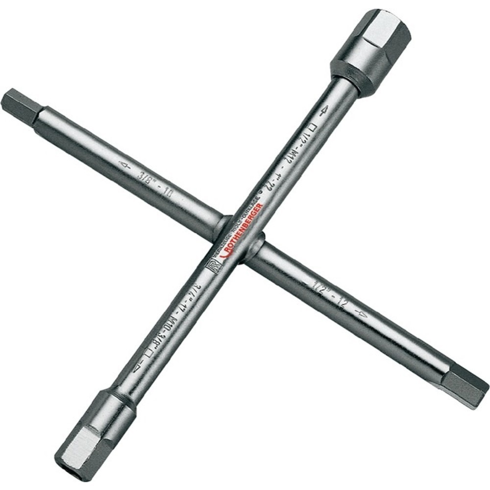 ROTHENBERGER Sanitärkreuzschlüssel 200x200mm m.Multifunktion