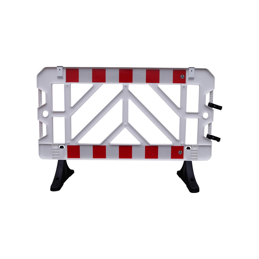Absperrgitter aus PP, Füsse PVC, weiss