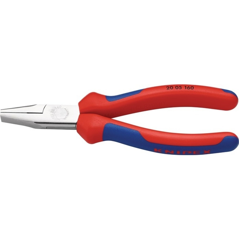 KNIPEX Flachzange DIN ISO 5745 Gesamt-L.160mm verchr.Mehrkomp.-Hülle