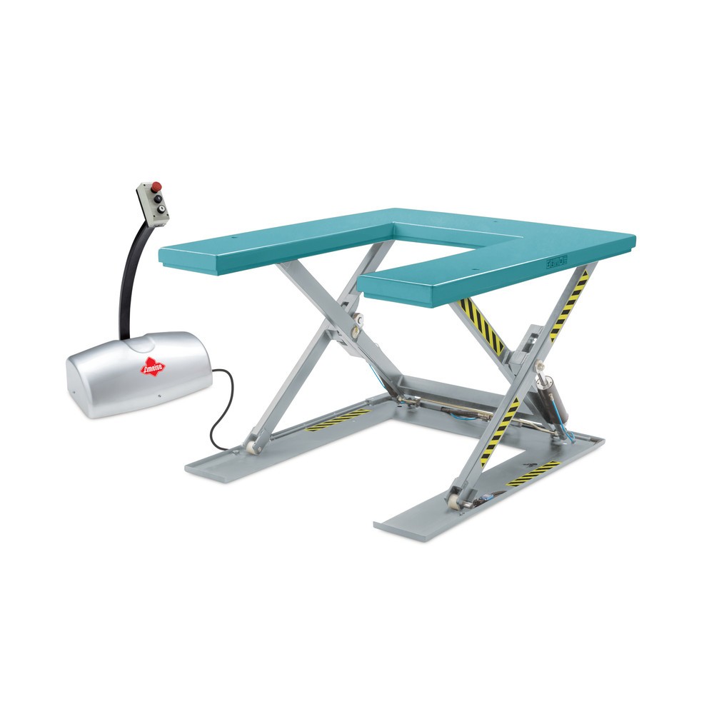 C-Ware Flach-Scheren-Hubtisch Ameise®, U-förmig, TK 1.000 kg