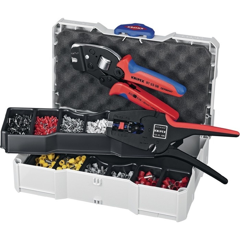 Knipex Aderendhülsensortiment 1201tlg.0,5-6mm² Crimpzange PreciForce® i.Systainer