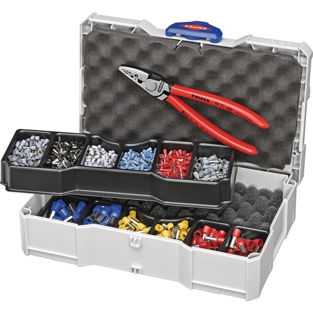 Knipex Aderendhülsensortiment 1191tlg.0,5-16mm² Aderendhülsenzange i.Systainer