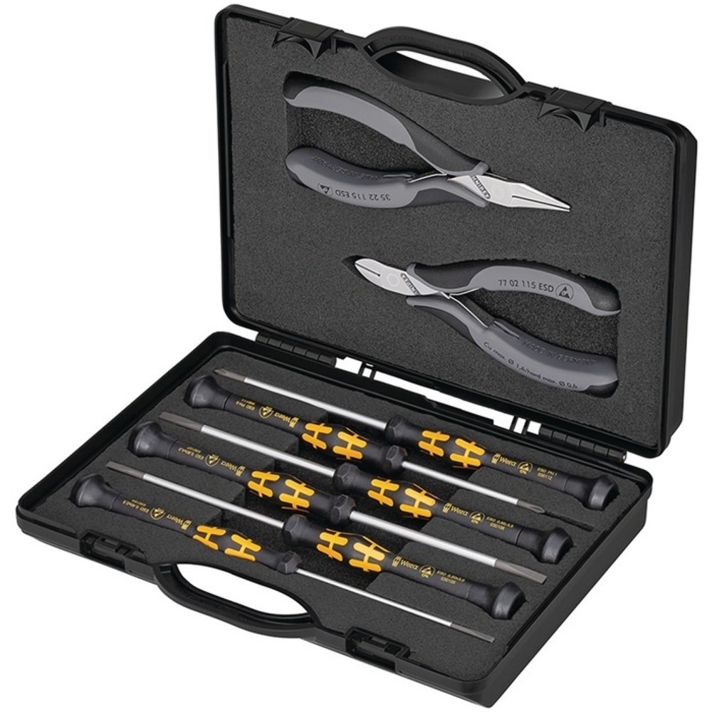 KNIPEX Elektronikwerkzeugsatz ESD 8tlg