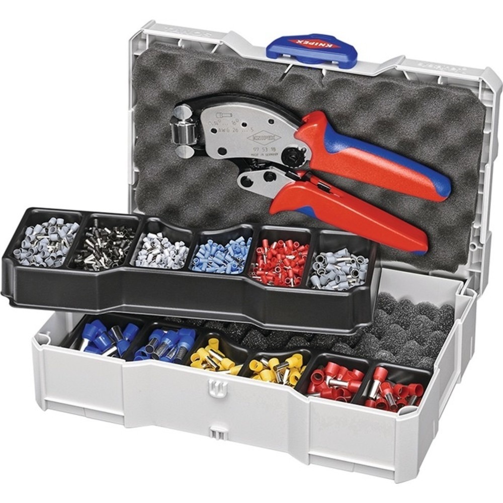 Knipex Aderendhülsensortiment Twistor16 1191-tlg.0,5-16 mm² im Systainer