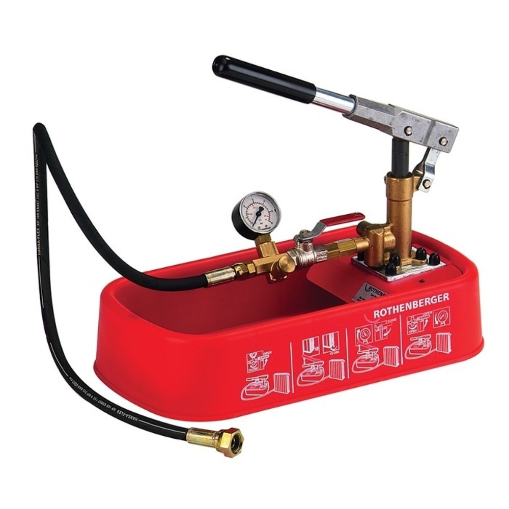 ROTHENBERGER Prüfpumpe RP 30 0-30bar R 1/2 Zoll Saugvolumen p.Hub ca.16 ml