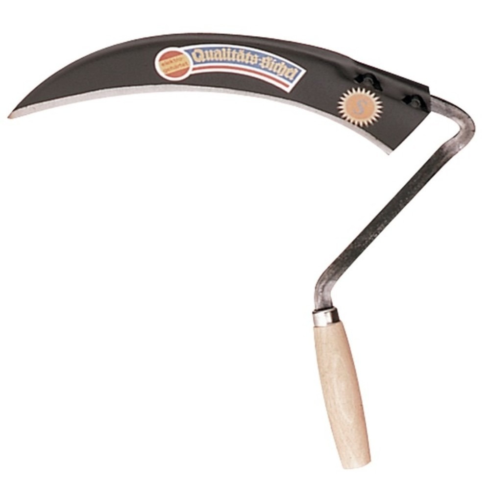 Sensensichel L.340mm halbgeschmiedet, m. Schneidenschutz geschliffen