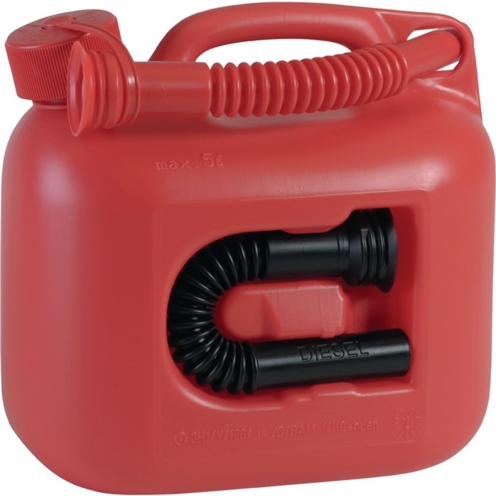 Kraftstoffkanister PREMIUM Inh.5l rot 2 Auslaufrohre