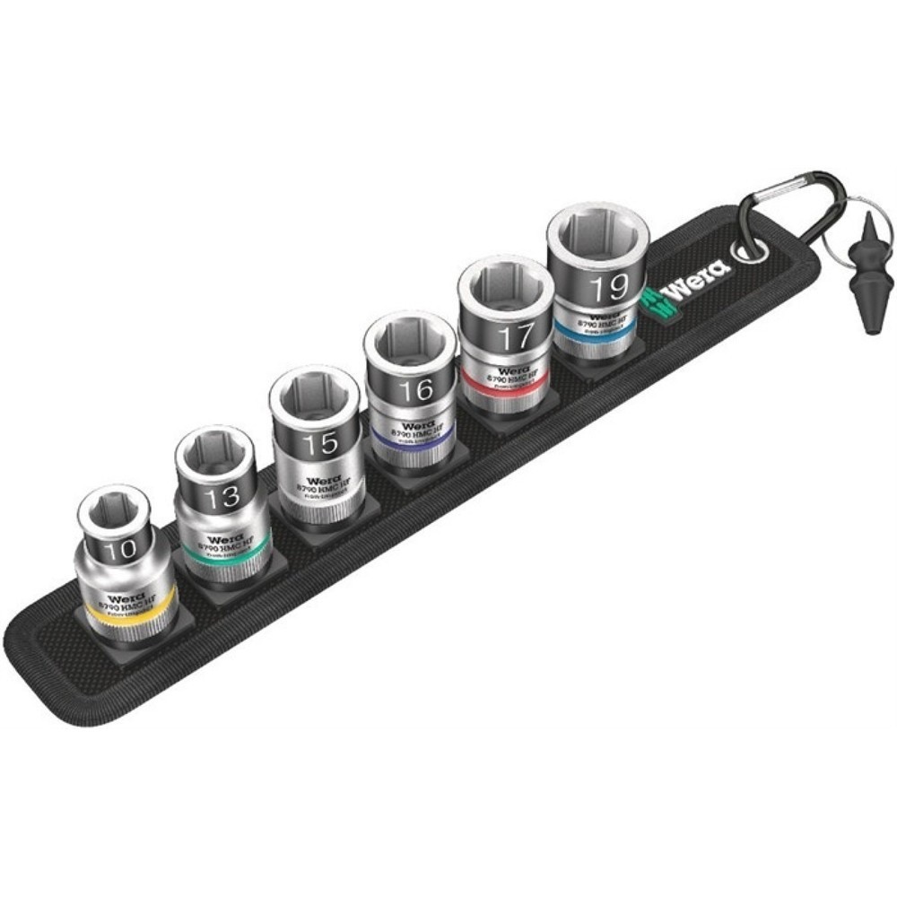 WERA Steckschlüsselsatz Belt C 2 Zyklop 6-tlg.1/2 Zoll 4-10mm f.i6-KT.-Schr