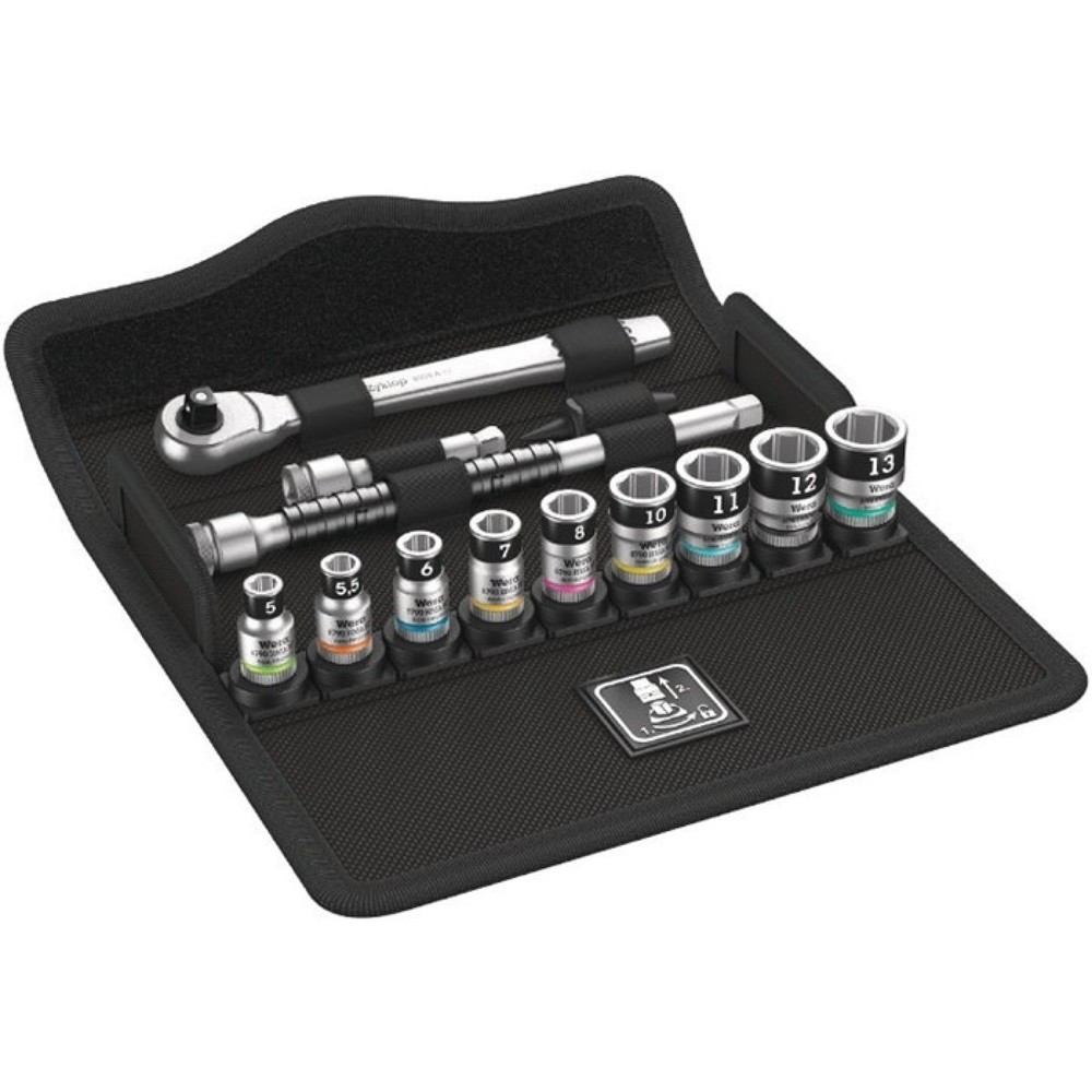 WERA Steckschlüsselsatz 8100 SA 7 Zyklop 28-tlg.1/4 Zoll SW 5-13mm Z.76 6KT