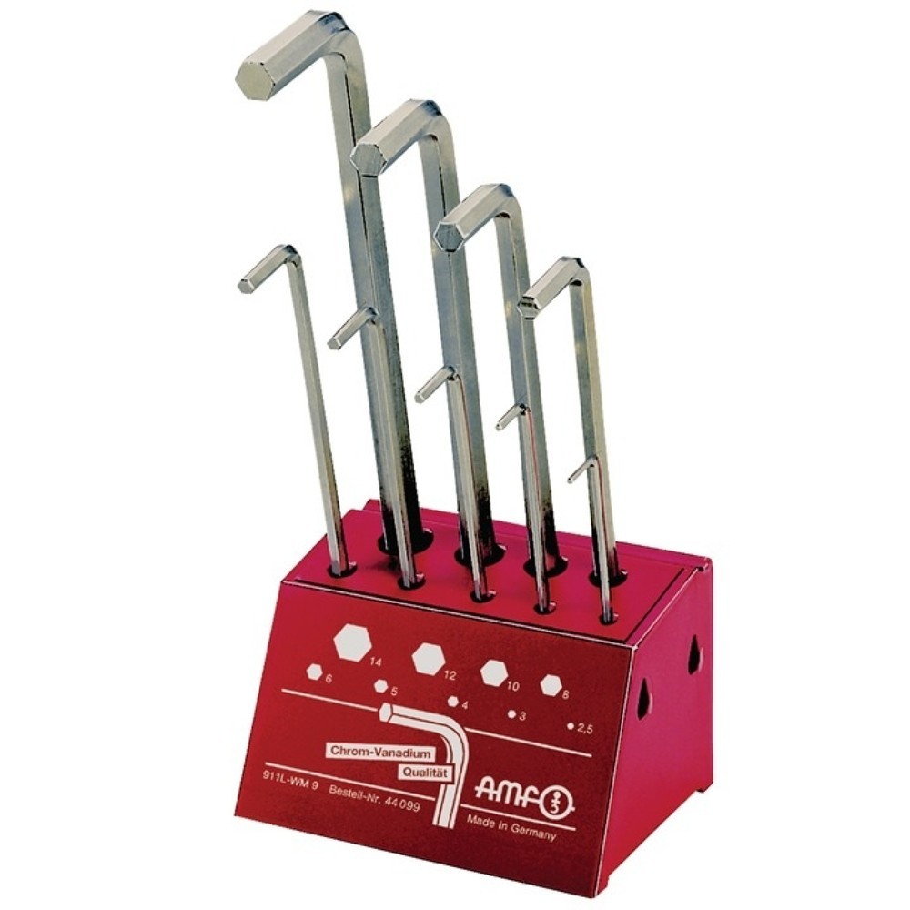 Winkelschraubendrehersatz 911L-WM9 9-teilig Werkstattständer SW 2,5 14 mm