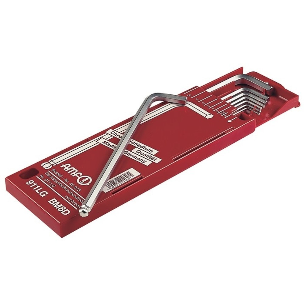 Winkelschraubendrehersatz 911LG-BM8D 8-teilig Schiebekassette SW 2 10 mm