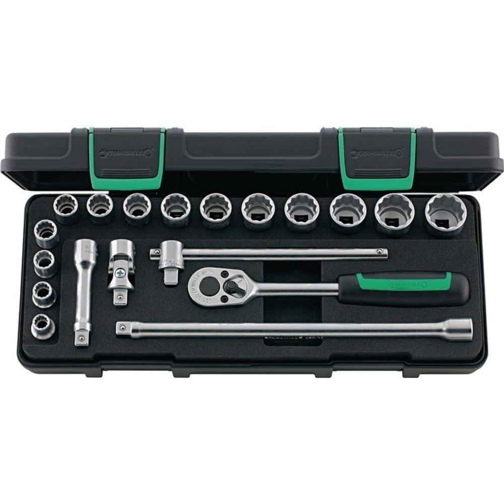 STAHLWILLE Steckschlüsselsatz 45/14/5i 19-tlg.3/8 Zoll SW 8-22mm Z.30 12KT