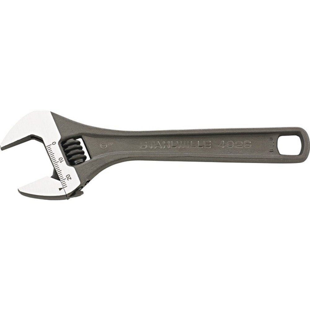 STAHLWILLE Rollgabelschlüssel 4026 max.30mm L.206mm m.Einstellskala