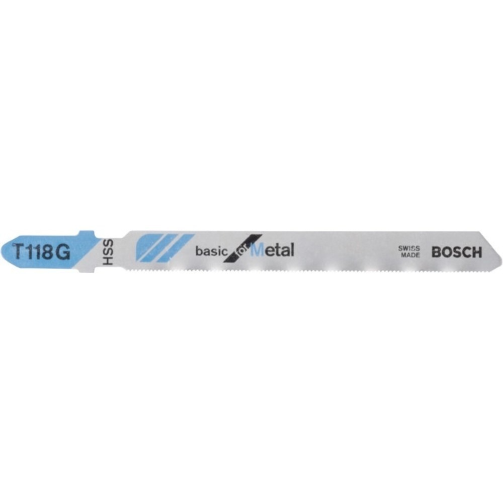 BOSCH Maschinensägeblatt T 118 G Gesamt-L.92mm Zahnt.0,7mm HSS 5 St./Karte
