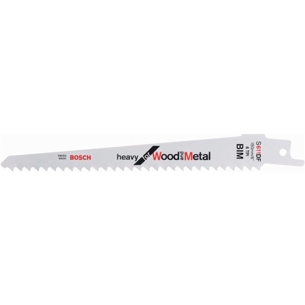 BOSCH Säbelsägeblatt S 1111 DF L.225mm B.19mm TPI 6 4,3mm geschr., gefr.5er Pk