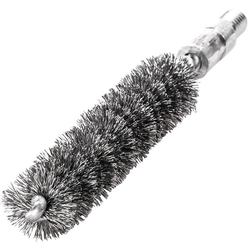 LESSMANN Rohrbürste L.115mm D.20mm VA-Stahldraht gewellt Besatz-L.80mm