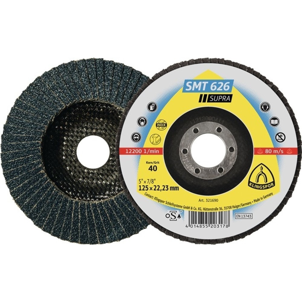 Fcherscheibe SMT 626 Supra D115mm K40 6Grad gewlbt INOX ZK