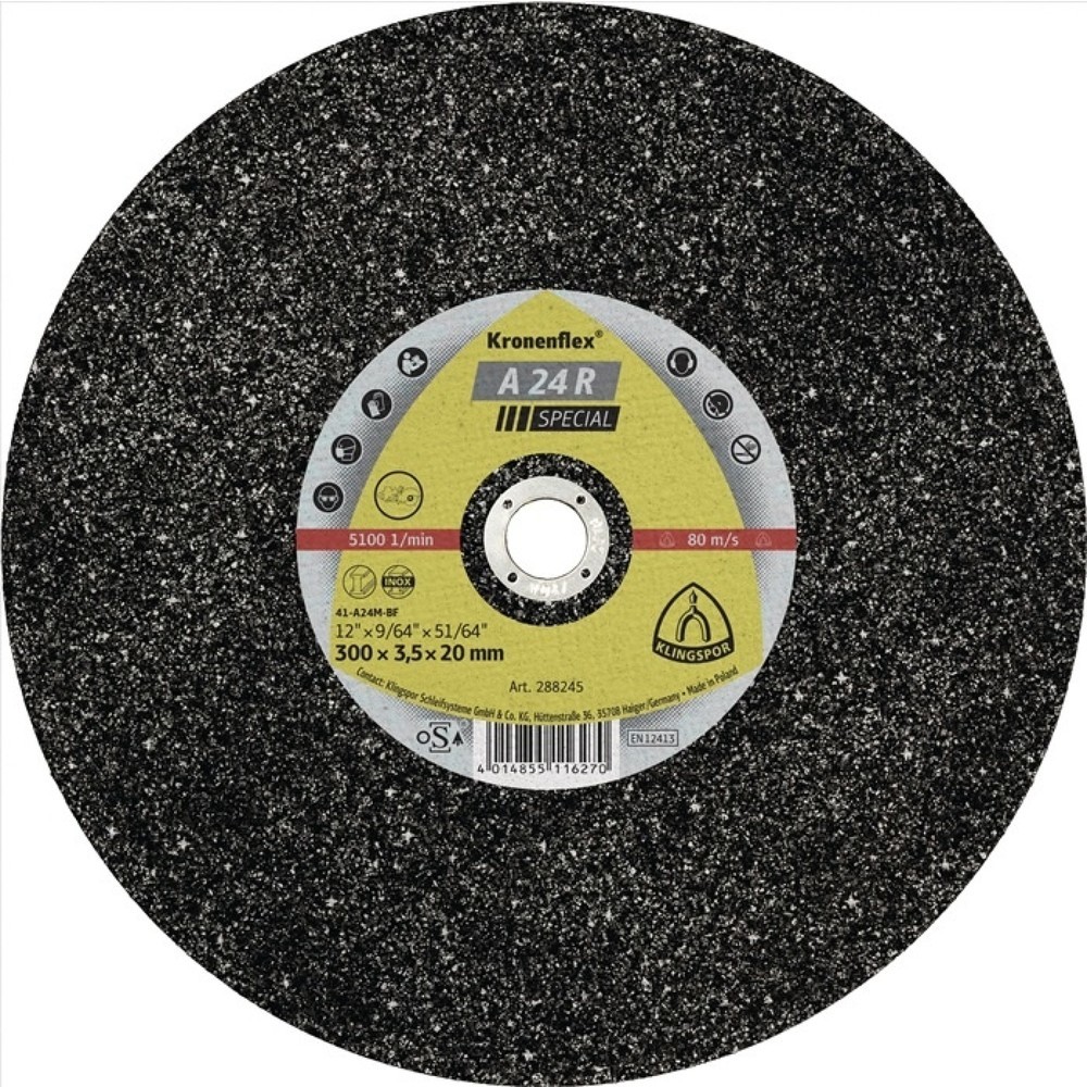 KLINGSPOR Trennscheibe A 24 R Special D350x4mm ger.STA Bohr.20mm