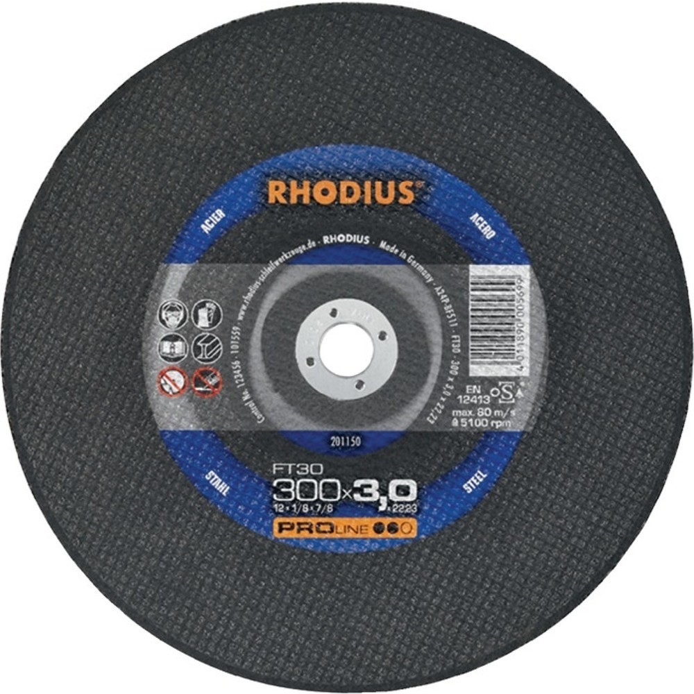 RHODIUS Trennscheibe FT30 D300x3mm ger.STA Bohr.20mm