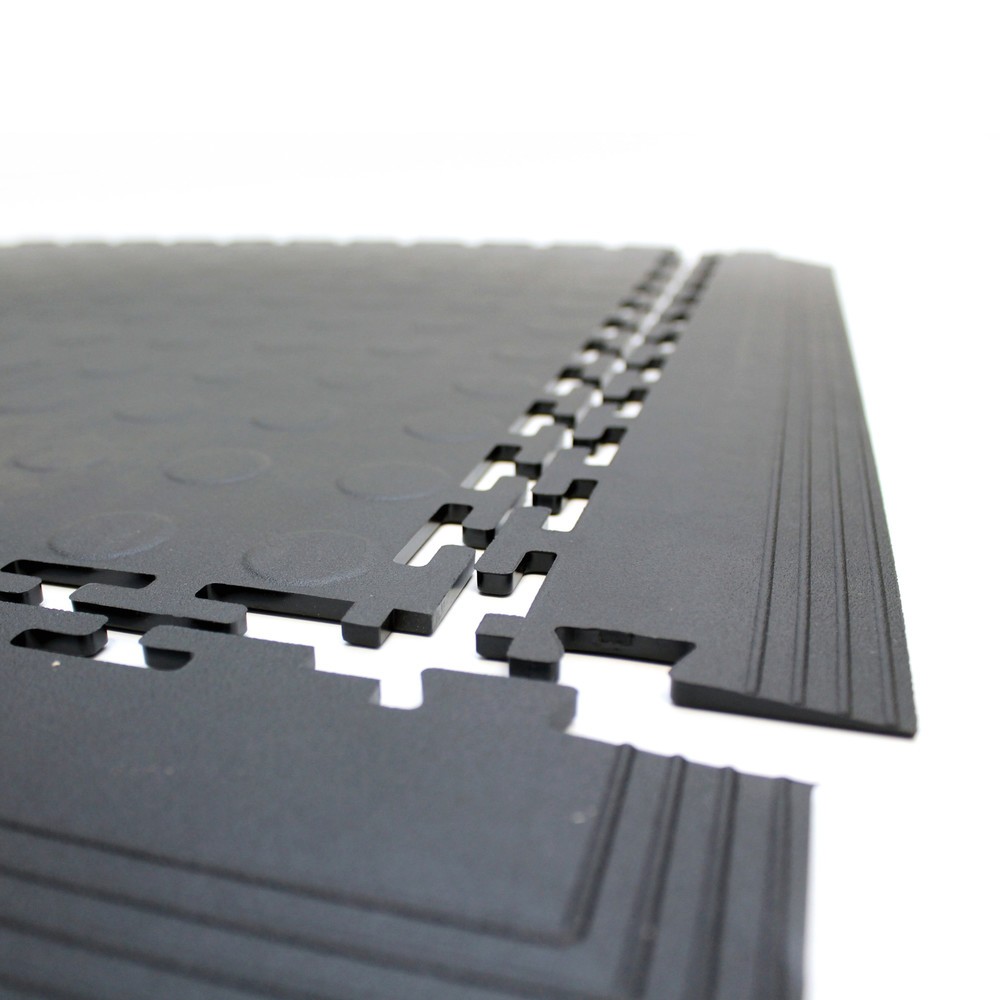 COBA PVC-Bodenfliese, Noppenoptik, BxL 500 x 500 mm, schwarz