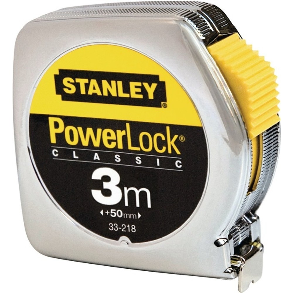 STANLEY Taschenrollbandmass PowerLock® L.8m B.25mm mm/cm EG II Ku.Clip lose