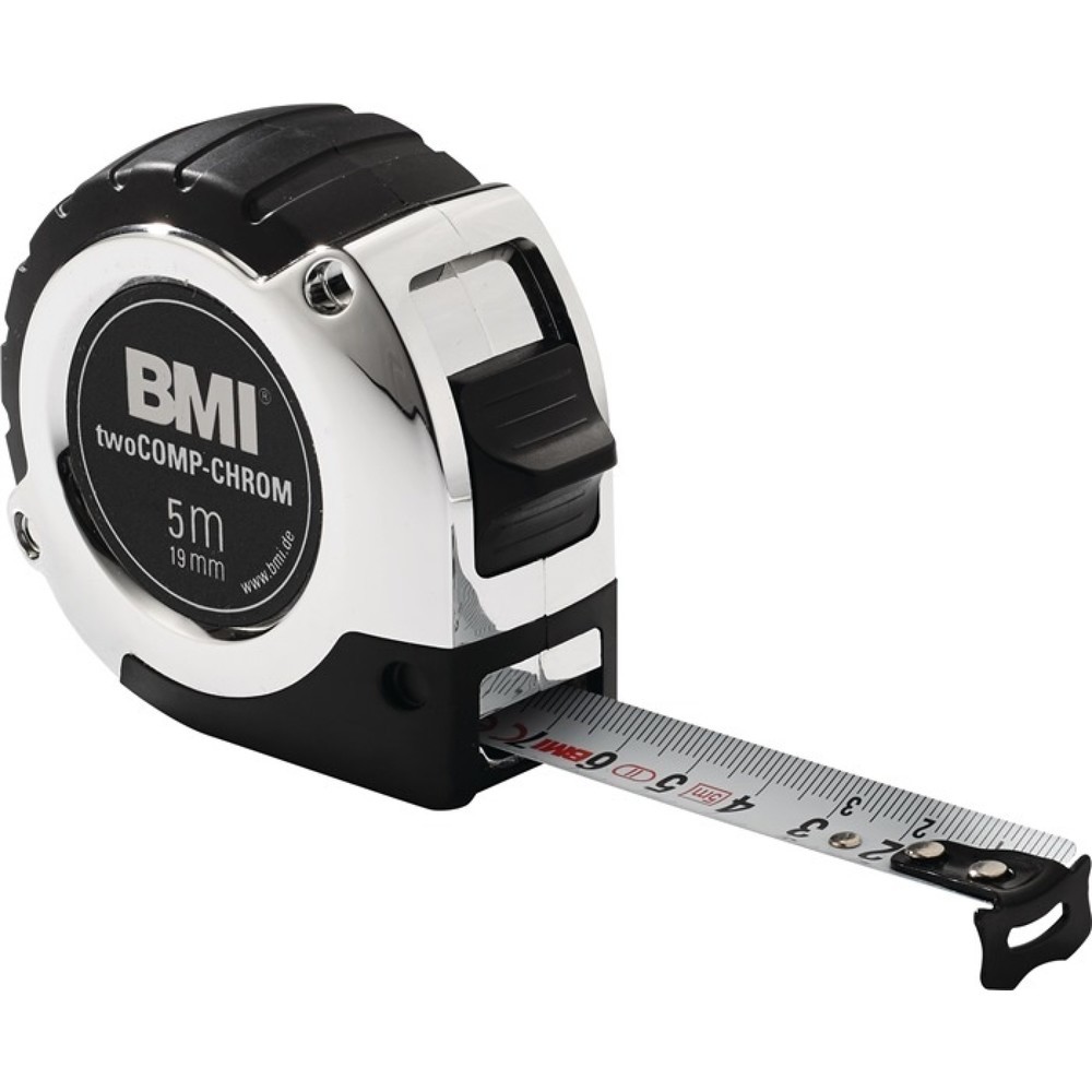 BMI Taschenrollbandmaß chrom L.8m B.25mm mm/cm EG II Ku.Automatic