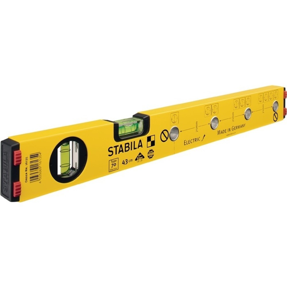 STABILA Wasserwaage 70 Electric 120cm Alu.gelb ± 0,5mm/m