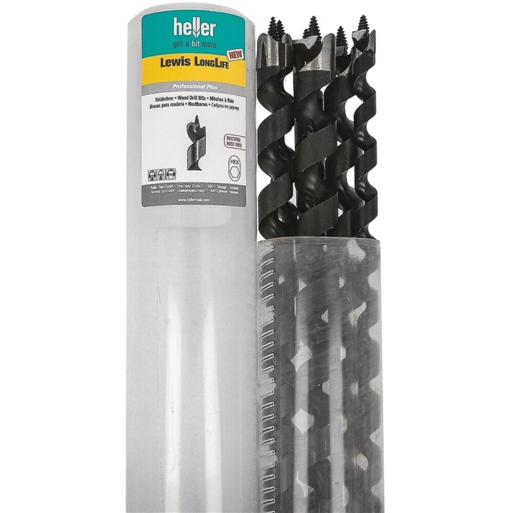 HELLER Schlangenbohrersatz 0386 6-tlg.L.450mm 12-22mm Drehbox